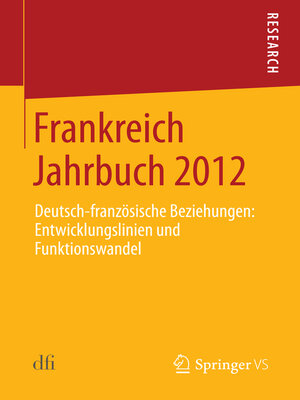 cover image of Frankreich Jahrbuch 2012